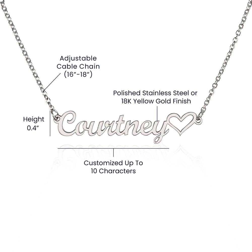 Personalized Heart Name Necklace - To My Beautiful Mother