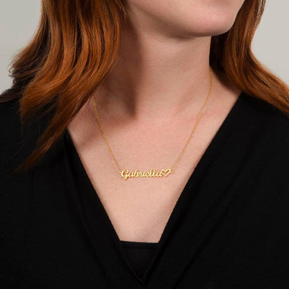 Personalized Heart Name Necklace - To My Beautiful Mother