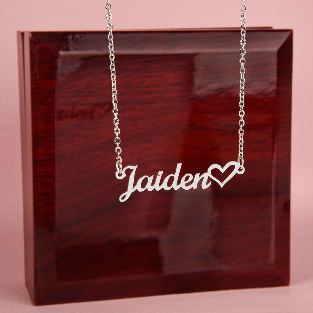 Personalized Heart Name Necklace - To My Beautiful Mother