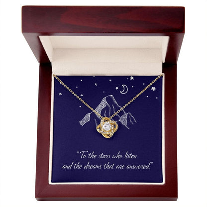 To The Stars Who Listen Woman Daughter Birthday Anniversary Gift Present For Woman Gold Necklace Acotar Message Card Jewelry Best Seller