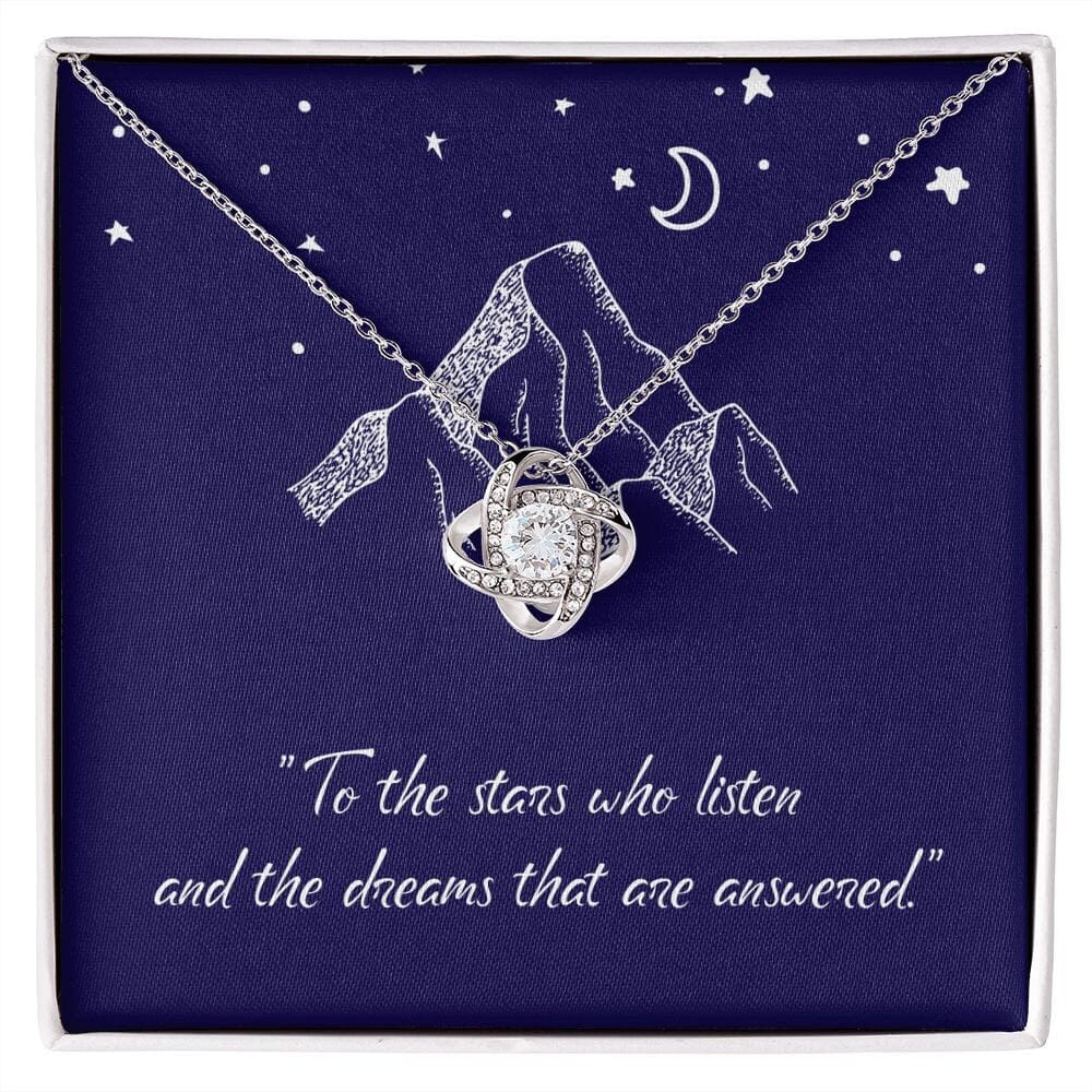 To The Stars Who Listen Woman Daughter Birthday Anniversary Gift Present For Woman Gold Necklace Acotar Message Card Jewelry Best Seller