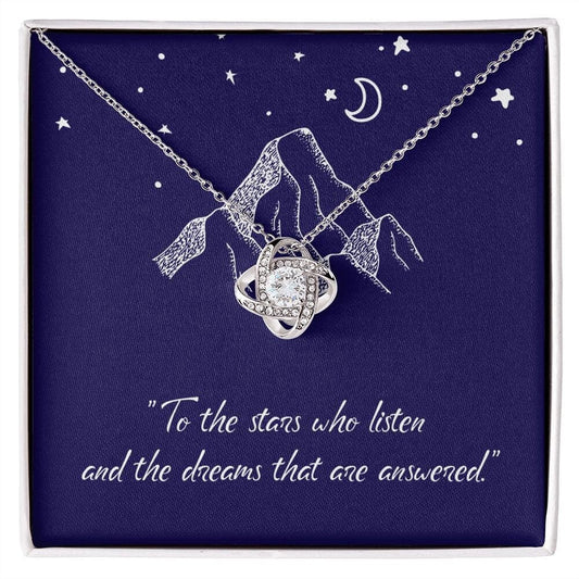 To The Stars Who Listen Woman Daughter Birthday Anniversary Gift Present For Woman Gold Necklace Acotar Message Card Jewelry Best Seller