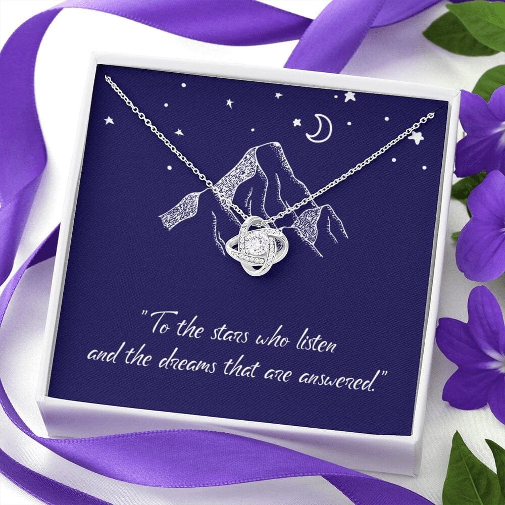 To The Stars Who Listen Woman Daughter Birthday Anniversary Gift Present For Woman Gold Necklace Acotar Message Card Jewelry Best Seller