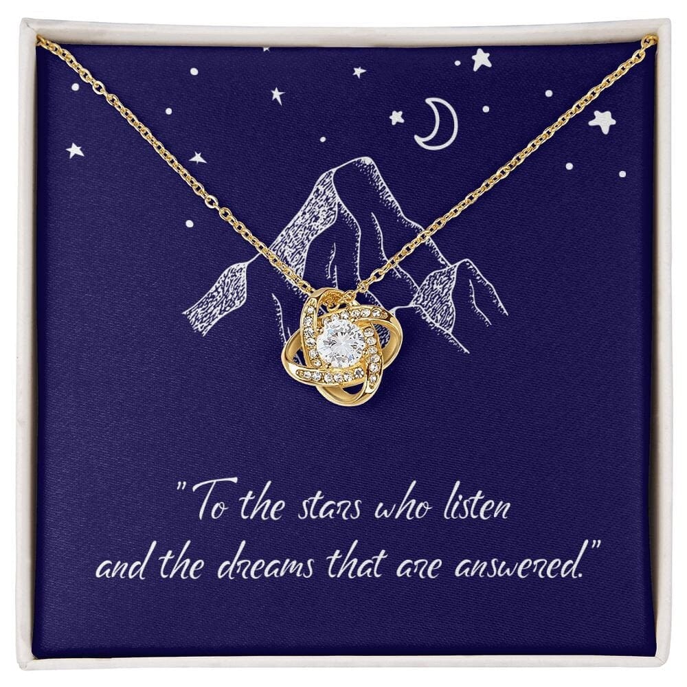 To The Stars Who Listen Woman Daughter Birthday Anniversary Gift Present For Woman Gold Necklace Acotar Message Card Jewelry Best Seller