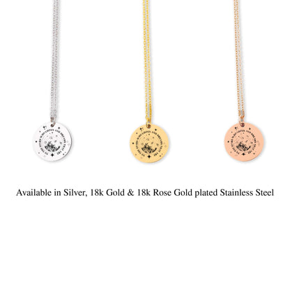 To the Stars Who Listen 18k Gold Gift For Her, Sarah J Maas Inspired Book Era, City of Starlight, Birthday Jewelry Message Besties Card